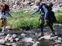 stream crossing hike