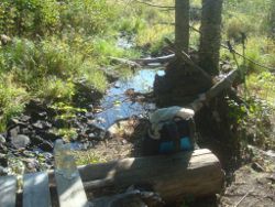 water source on superior hiking trail