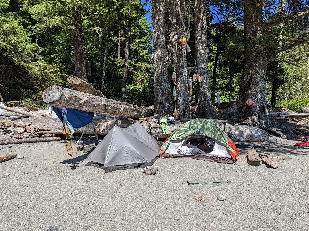 West Coast Camper bay campsite