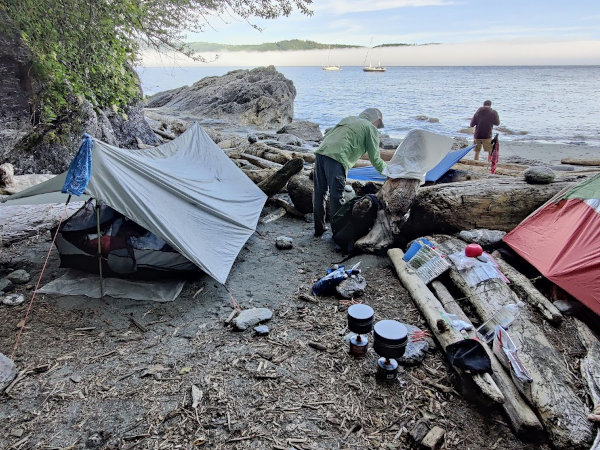 Camp Site on West Coast Trail 2022