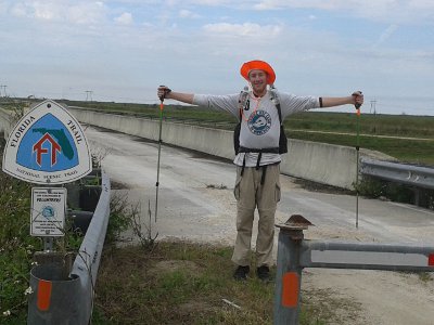 Hiking on Levee