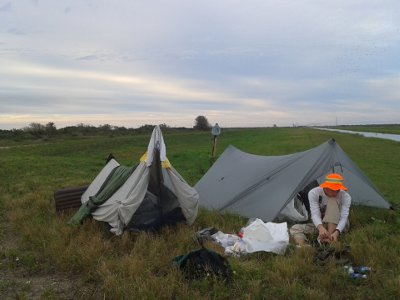 Camping on Levee