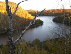 Wolf Lake on superior hiking trail